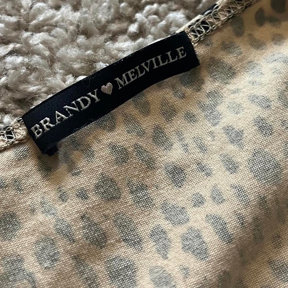 brandy melville cheetah print matching wrap/ tie top and skirt - Picture 7 of 8
